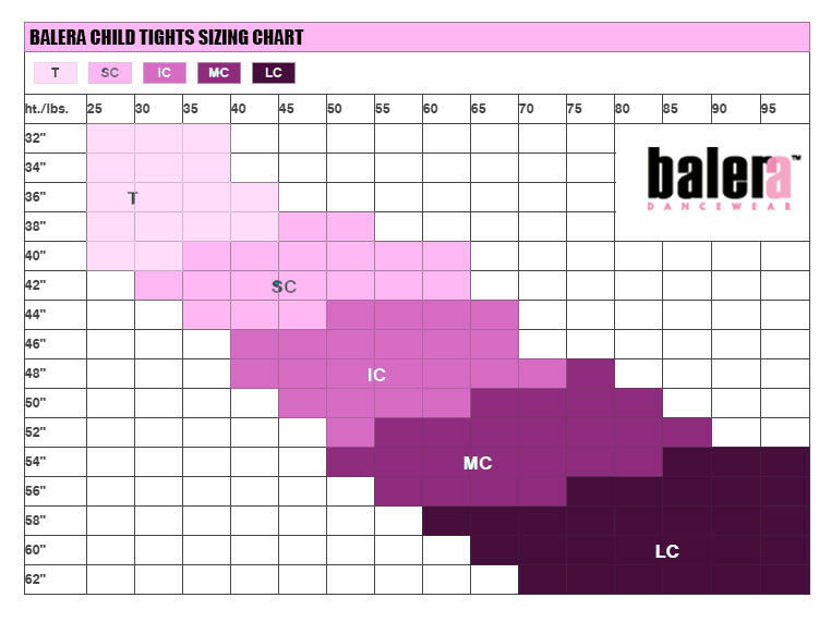 Sizing Chart - Balera Tights – DanceBoxNZ